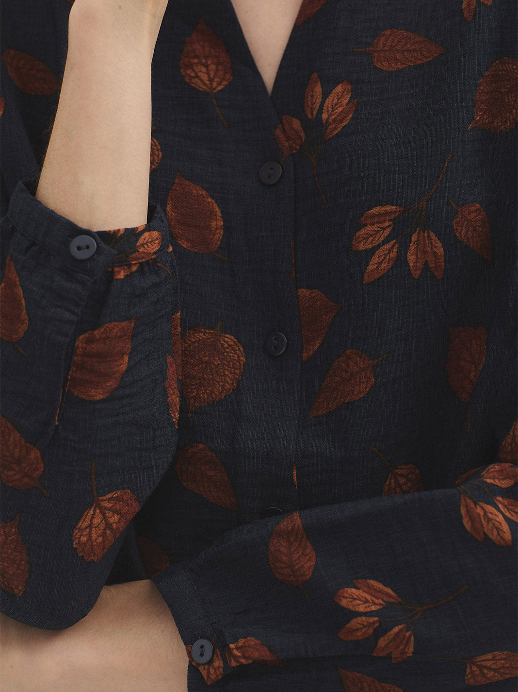 Blouse with forest print