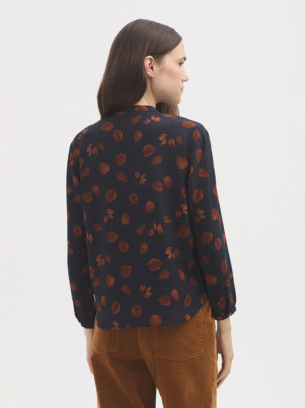 Blouse with forest print