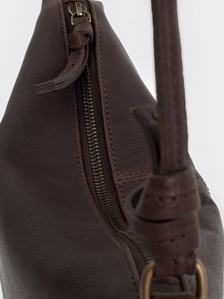 Knot detailing leather bag