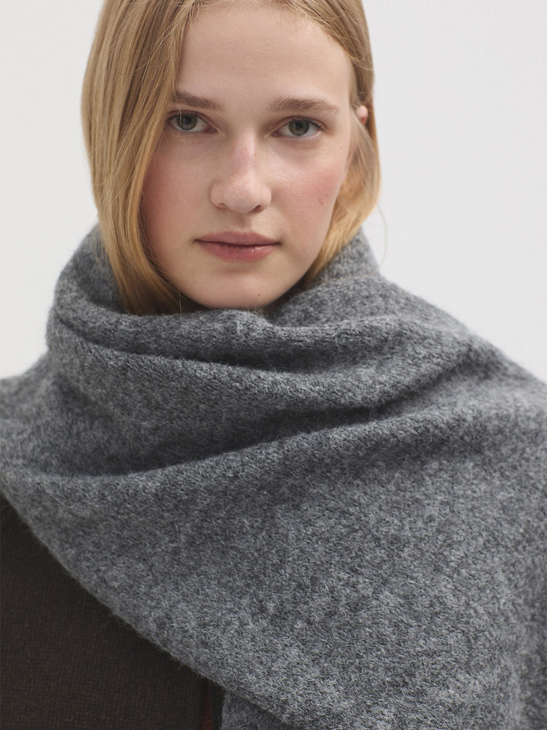 Plain gray scarf