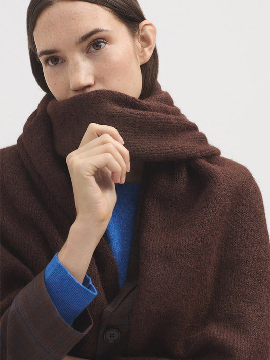 Plain brown scarf