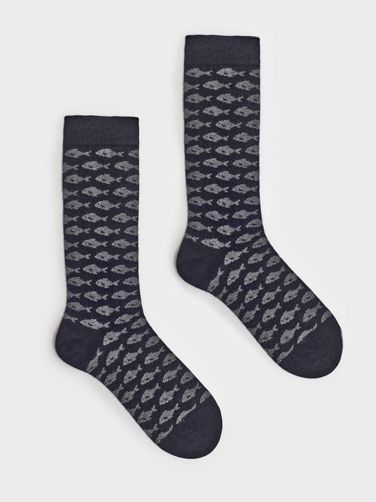 Pixel Fish long socks