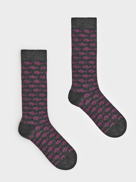 Pixel Fish long socks