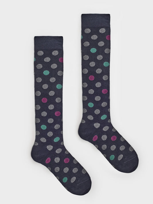 Polka dot long socks