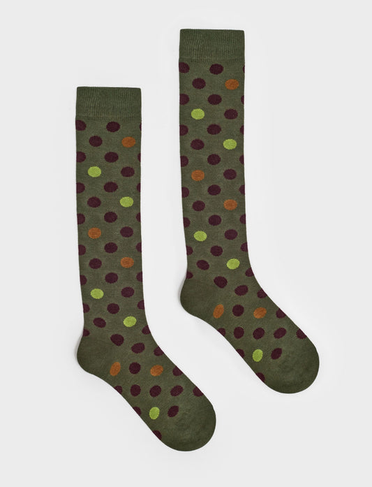 Polka dot long socks