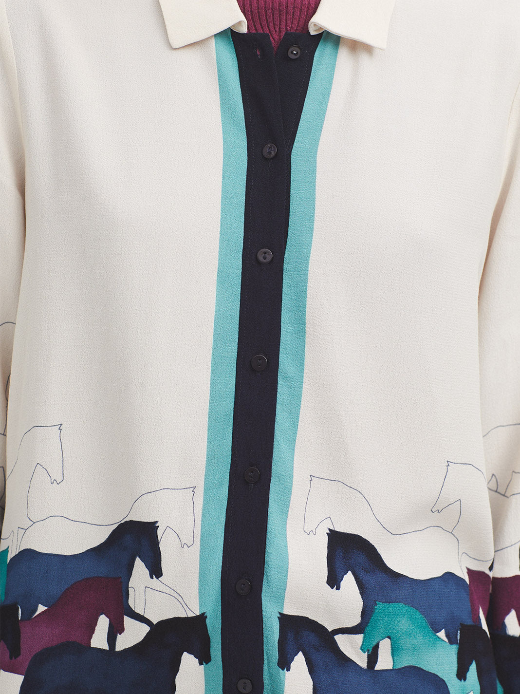 Pannout shirt with "wild horses" print