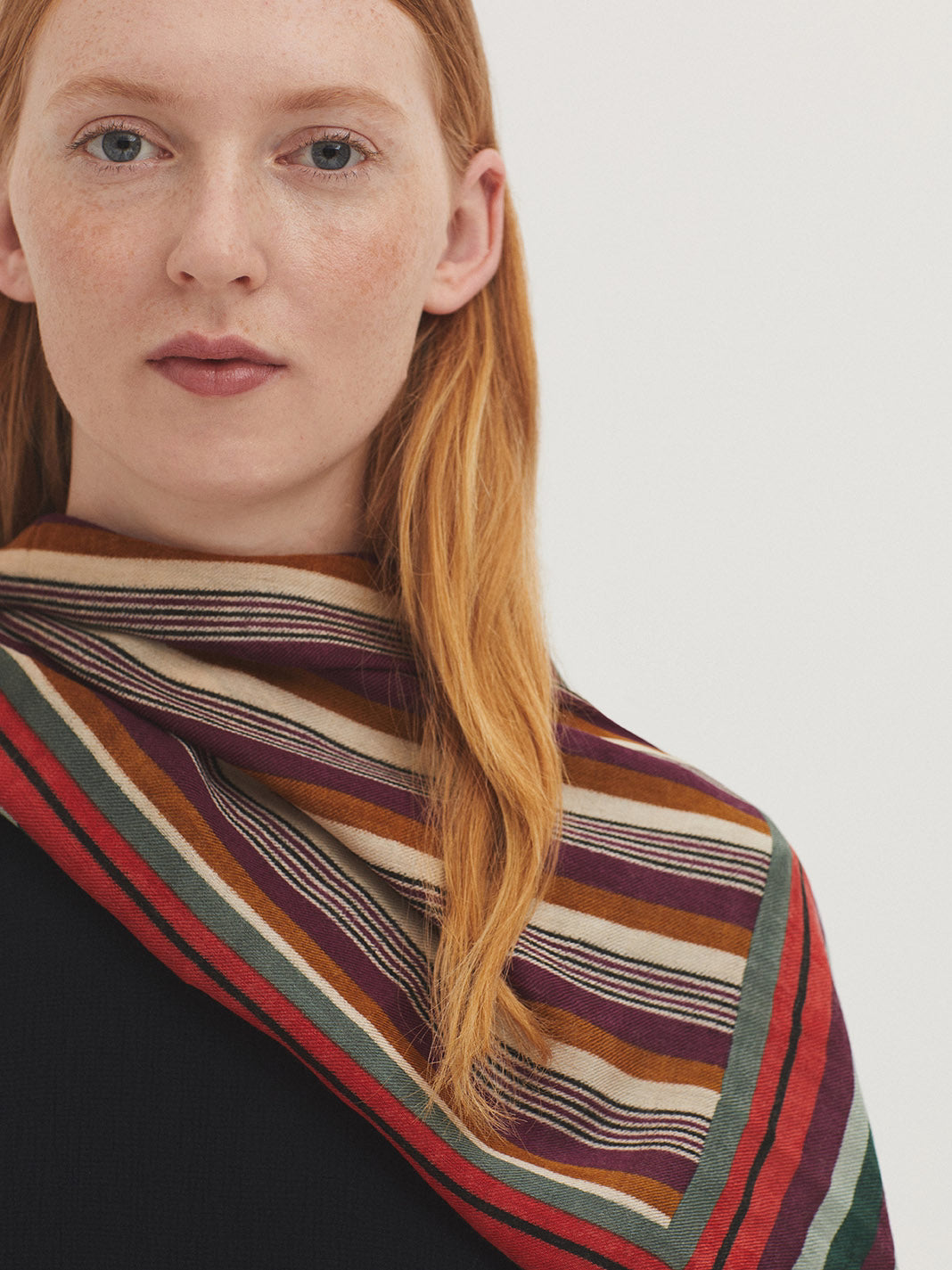 Feline Stripes foulard Black