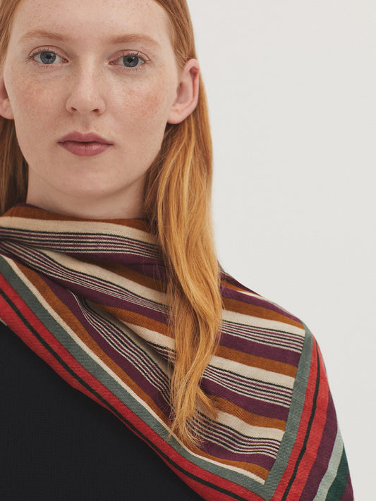 Feline Stripes foulard Black