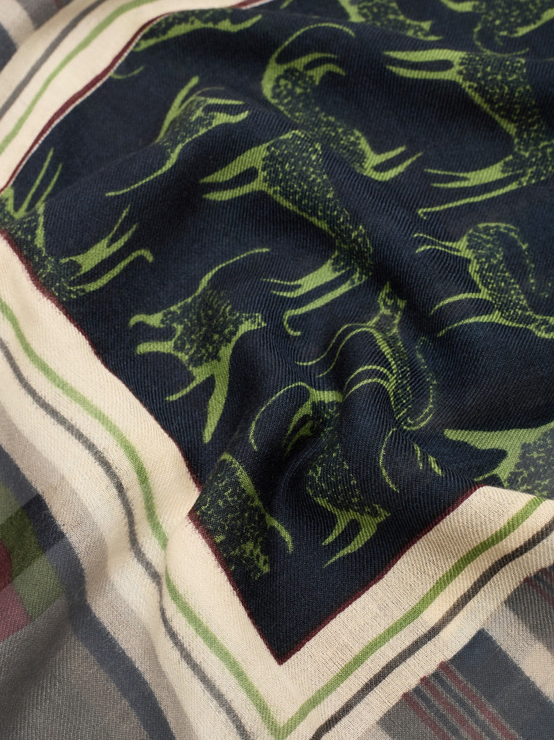 Feline Stripes foulard Green