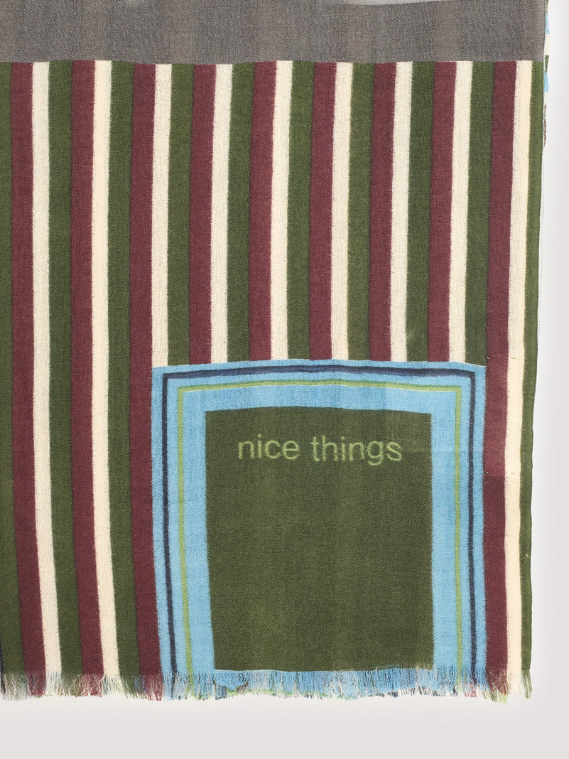 Feline Stripes foulard Green