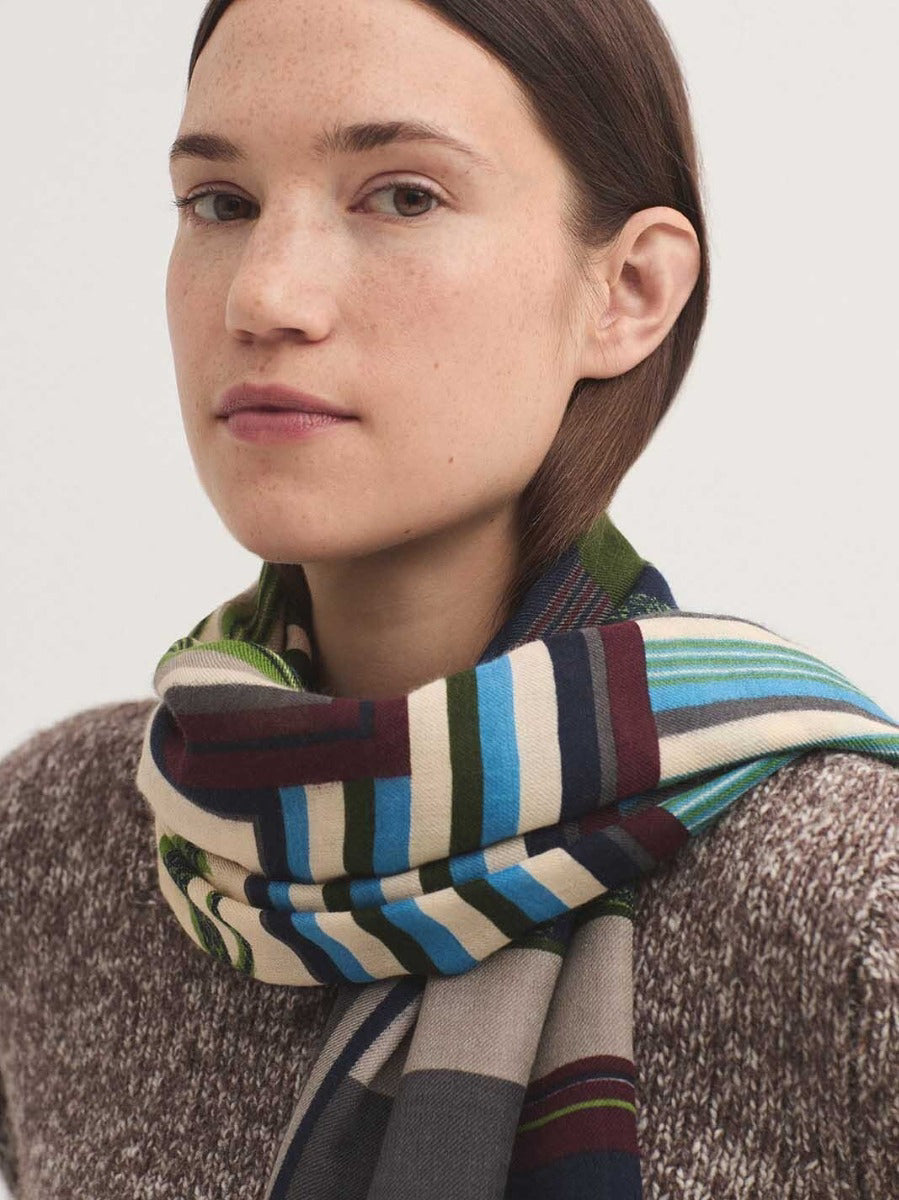 Feline Stripes foulard Green