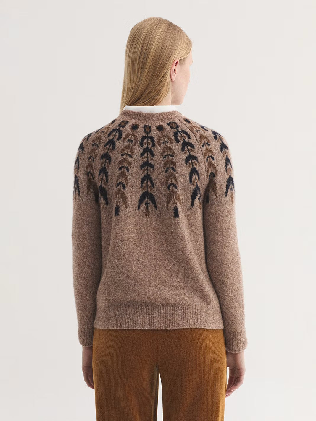 Fretwork jumper Beige