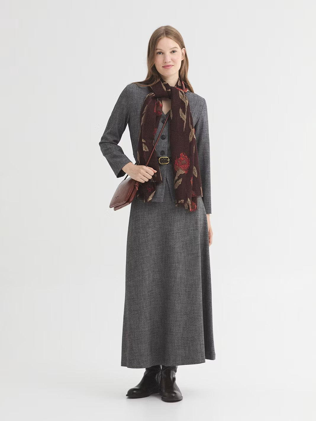 Blurred Flowers foulard Chestnut