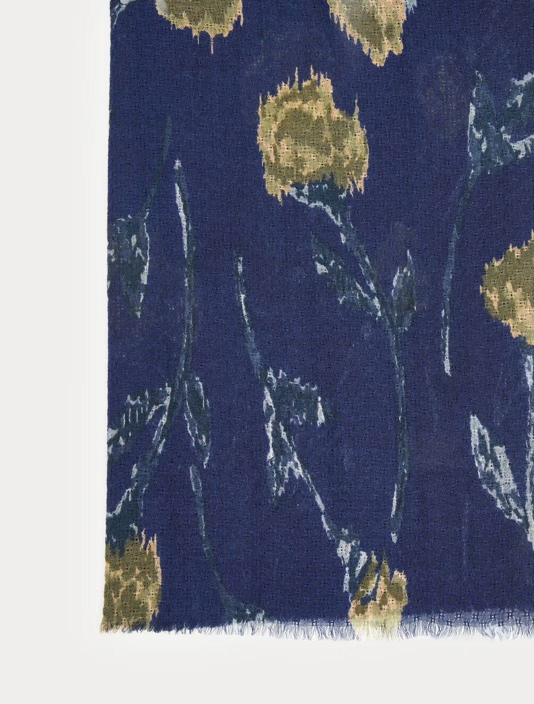 Blurred Flowers foulard Navy