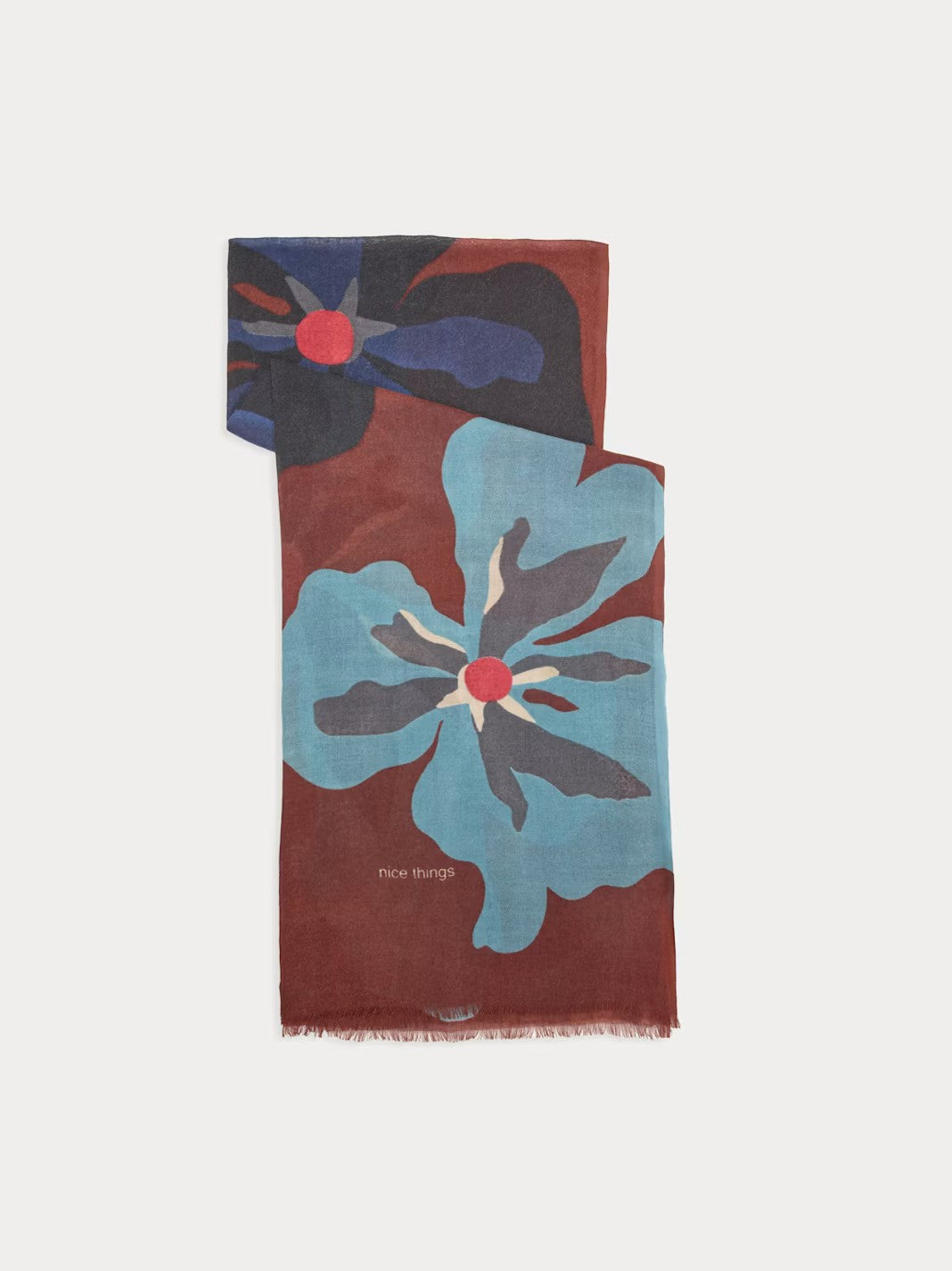 Bold Flowers foulard Chestnut