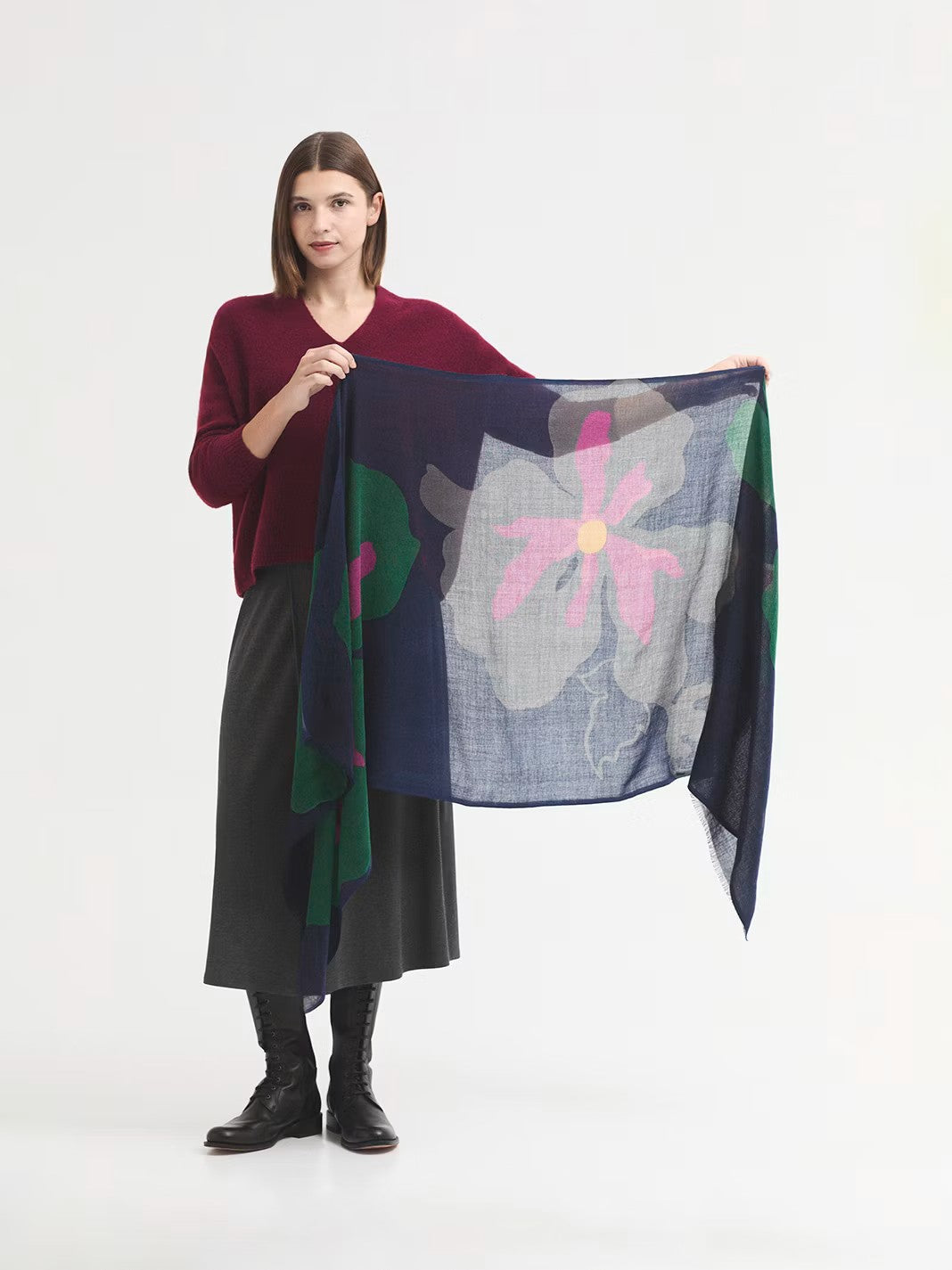 Bold Flowers foulard Navy