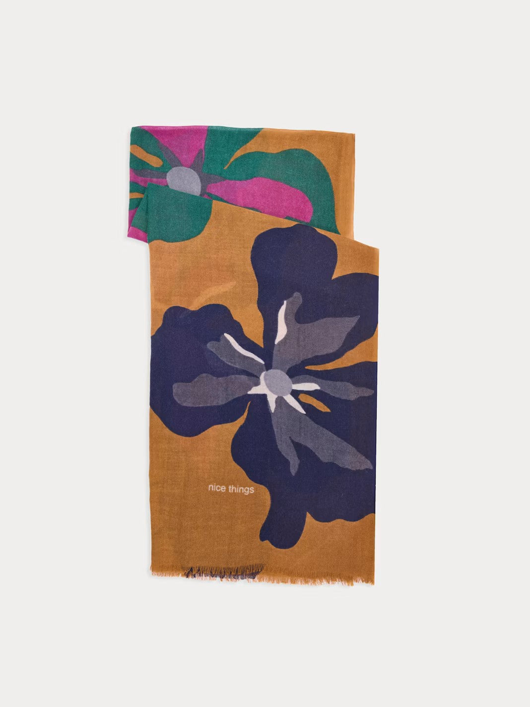 Bold Flowers foulard Ochre