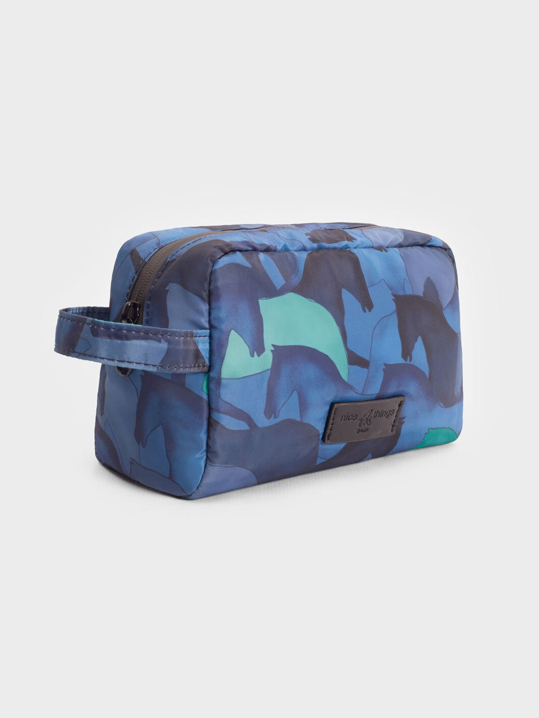 Printed nylon vanity bag