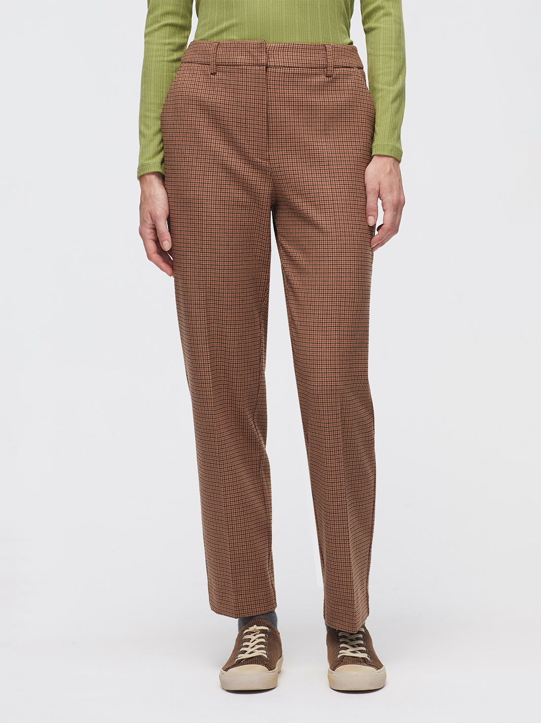 Folk straight leg trousers