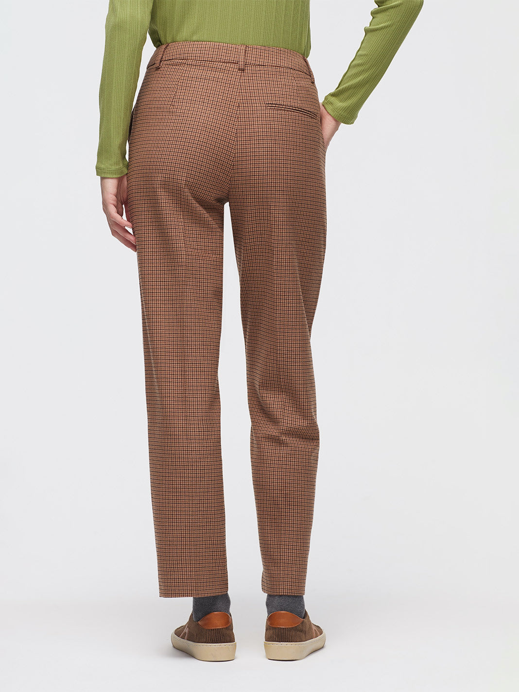 Folk straight leg trousers