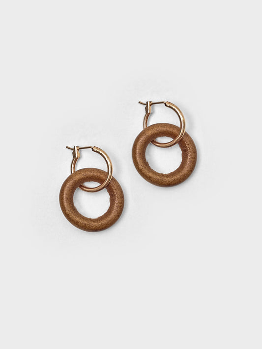 Wooden hoop earrings