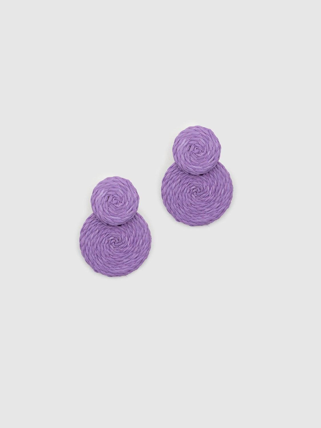 Jute circle earrings