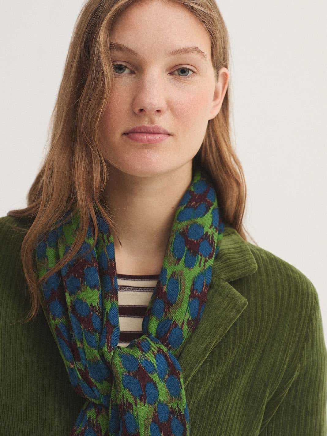 Leopard Patch foulard Blue