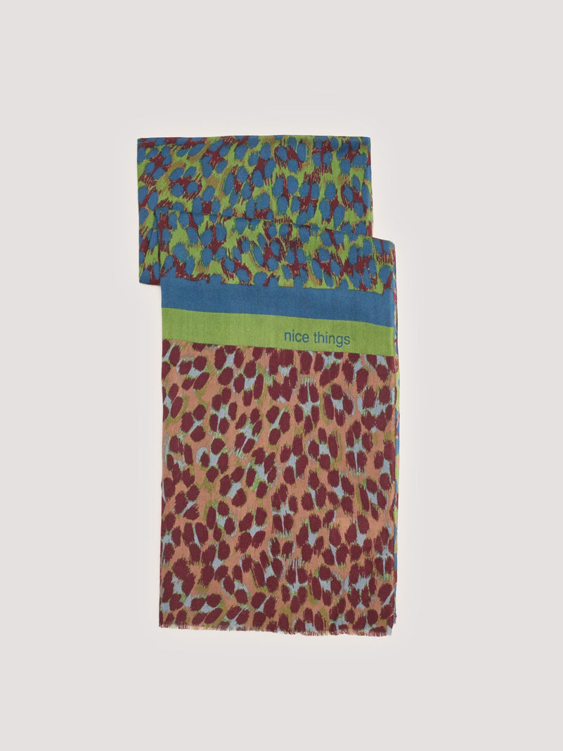 Leopard Patch foulard Blue