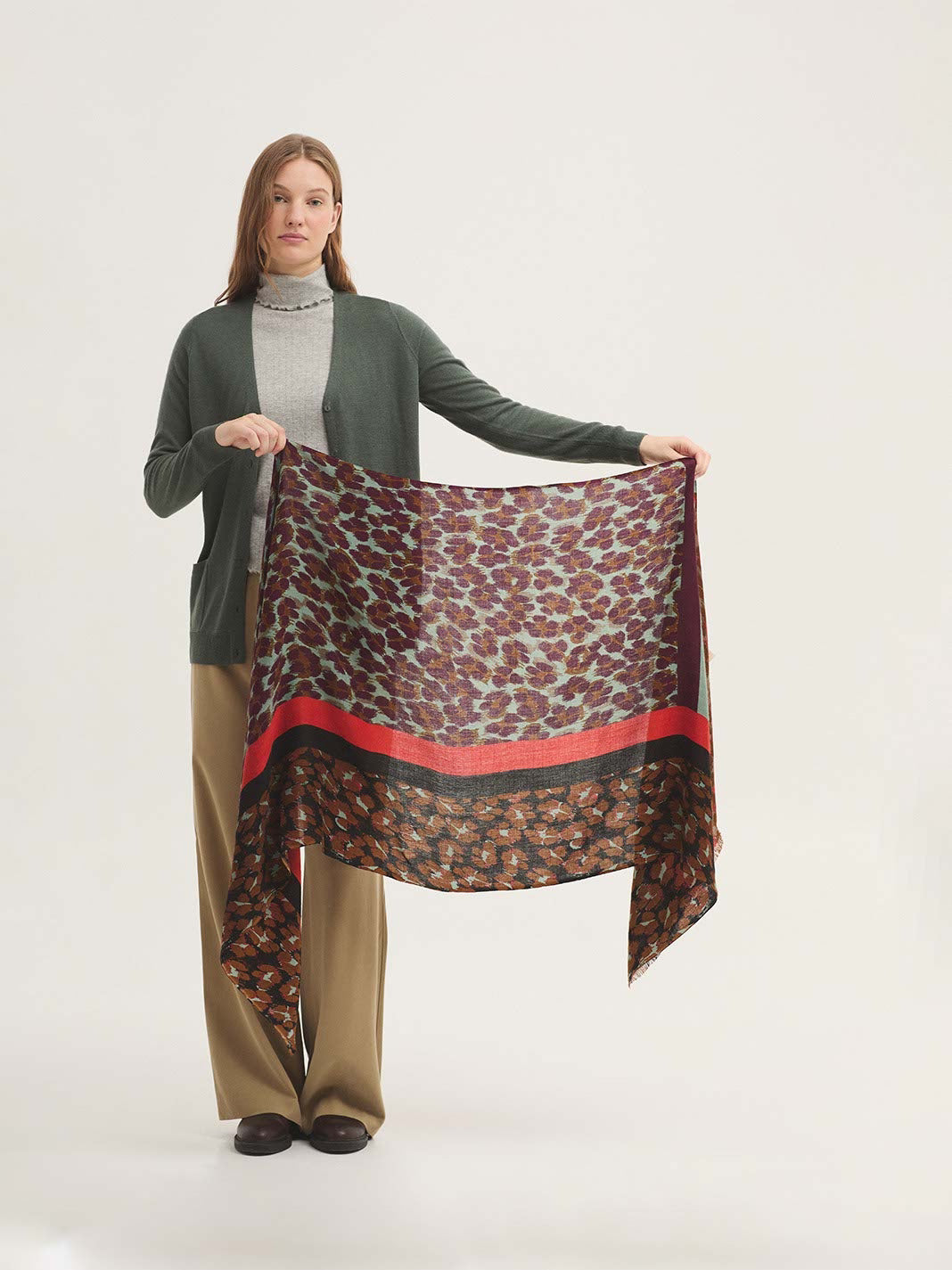 Leopard Patch foulard Dark Orange