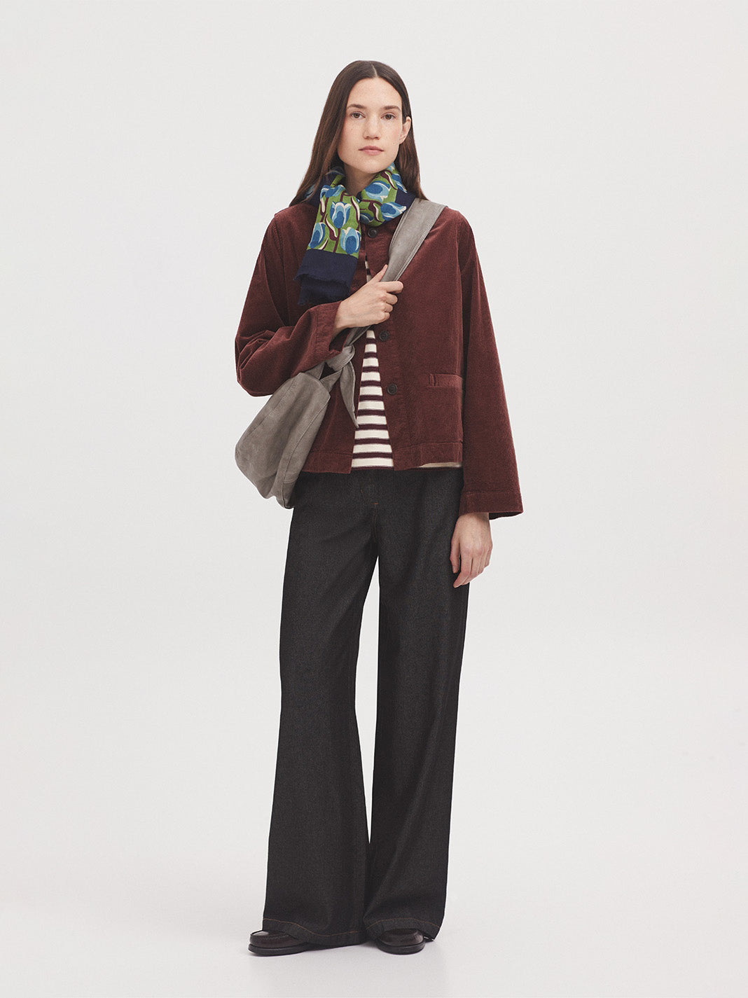 Tulips Garden scarf Navy