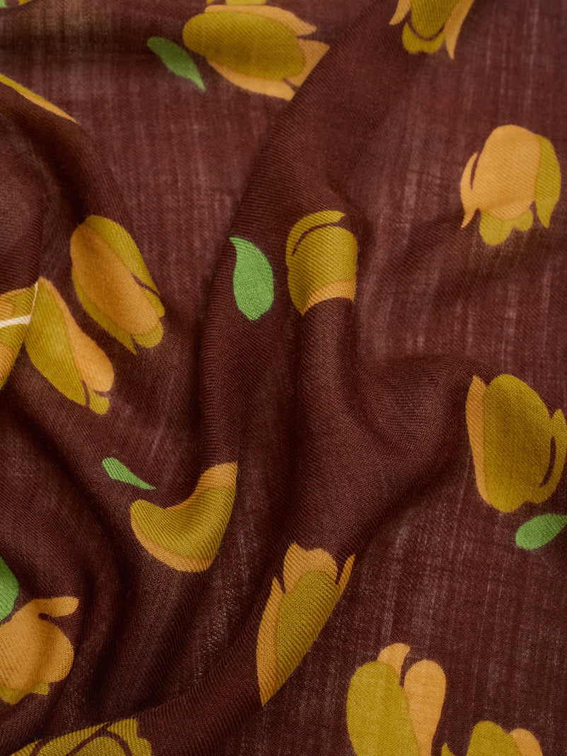 Tulips Garden scarf Chestnut