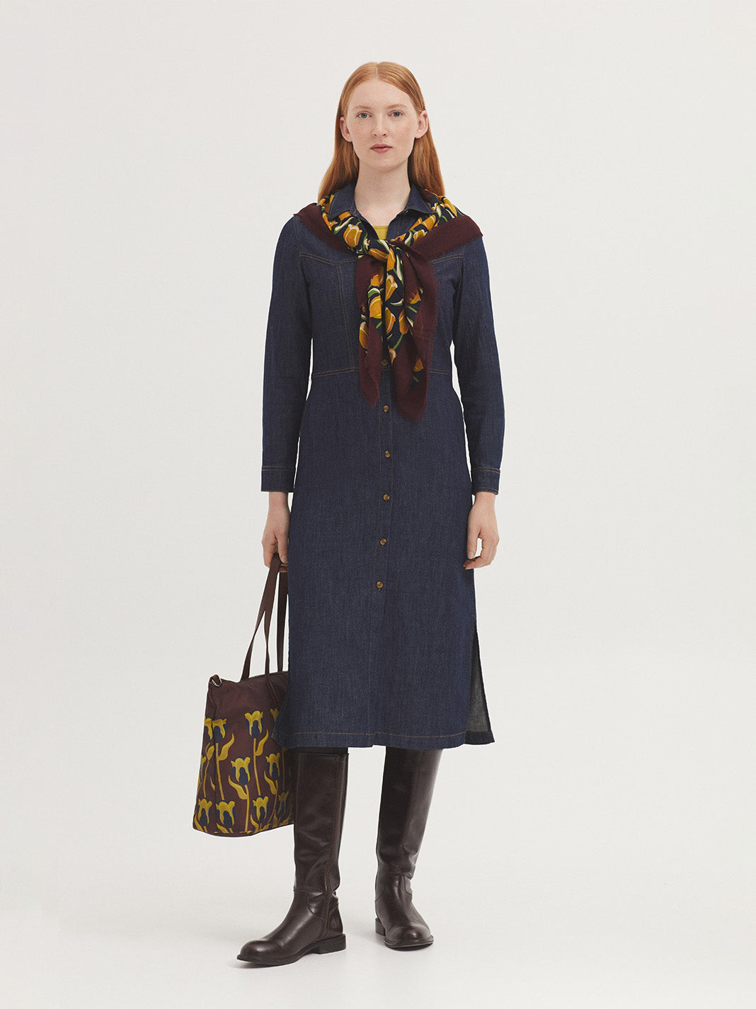 Tulips Garden scarf Chestnut