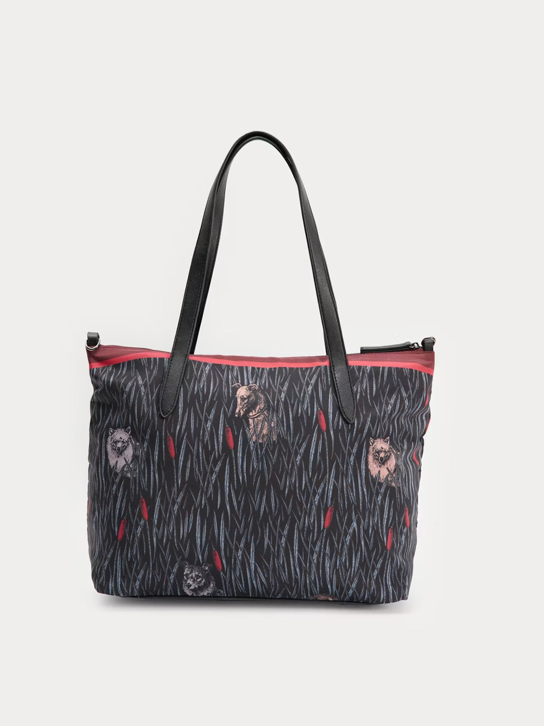 Printed shopping bag Black