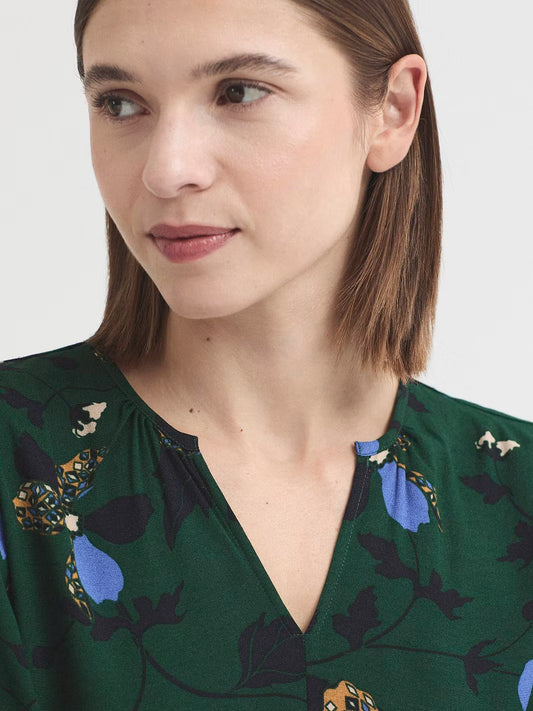 Top geometric flowers Green