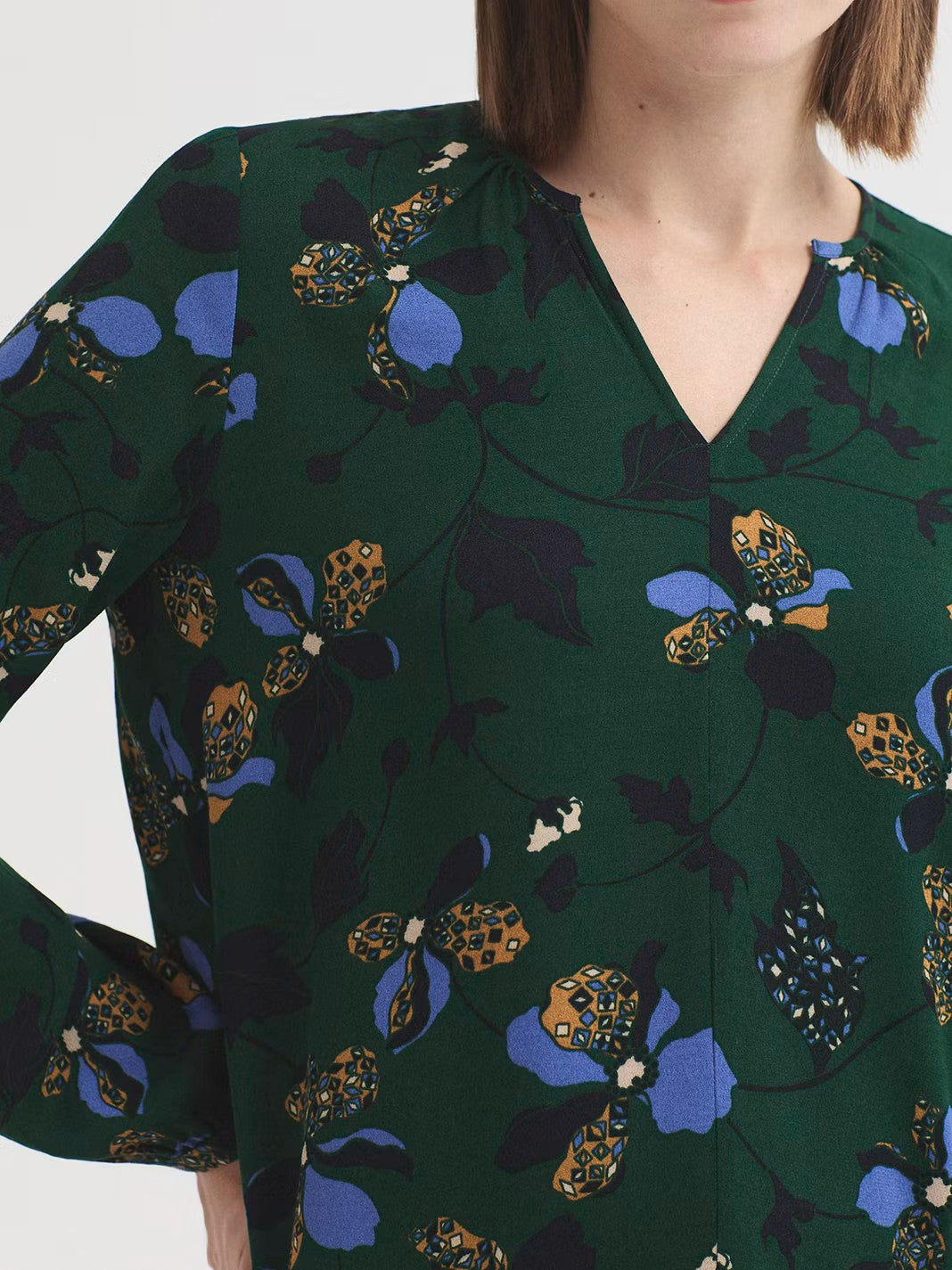 Top geometric flowers Green