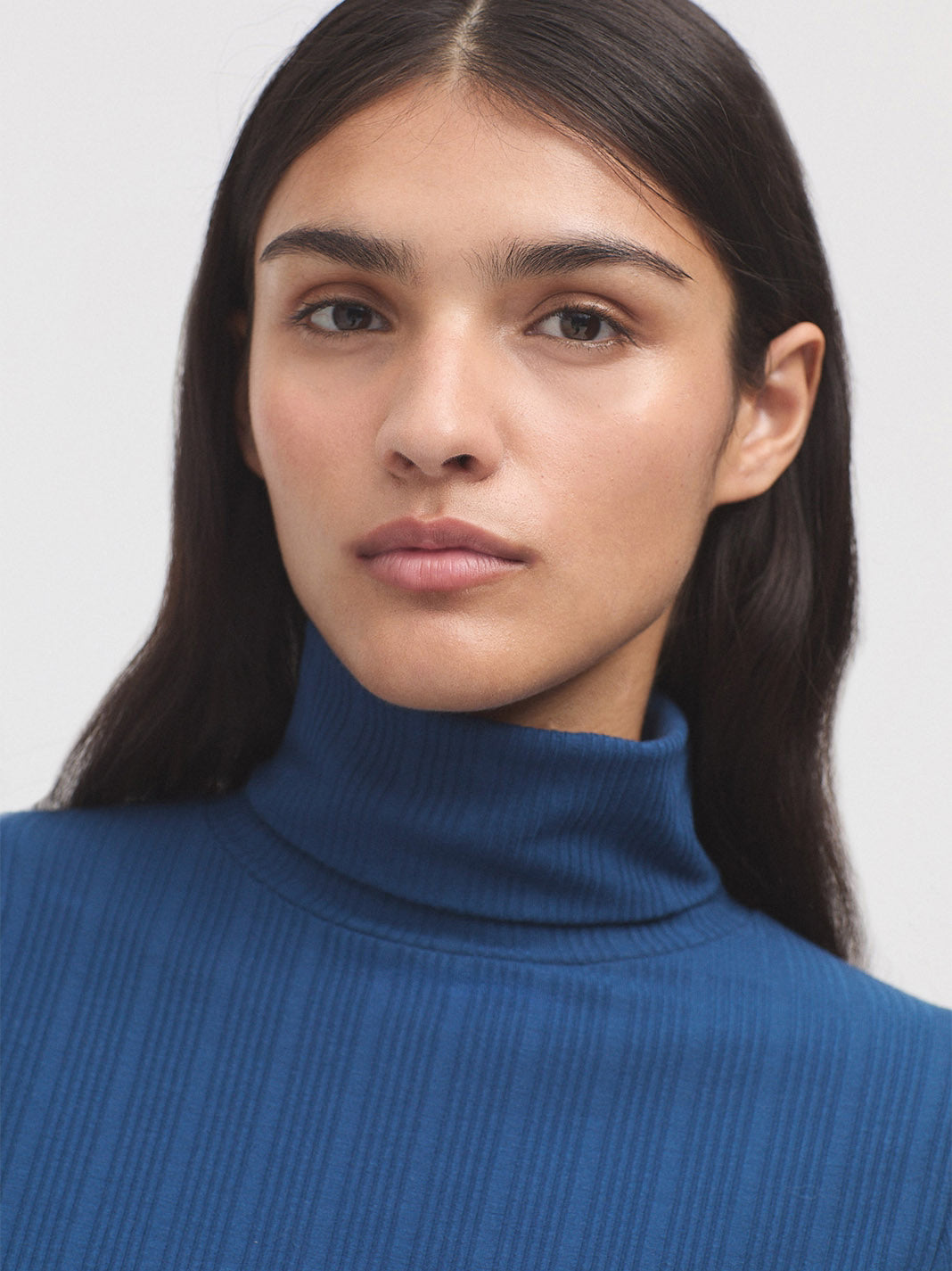 Ribbed roll neck top