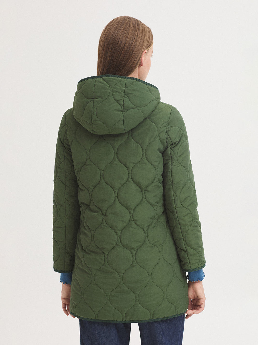 Sheepskin lined hooded trench coat