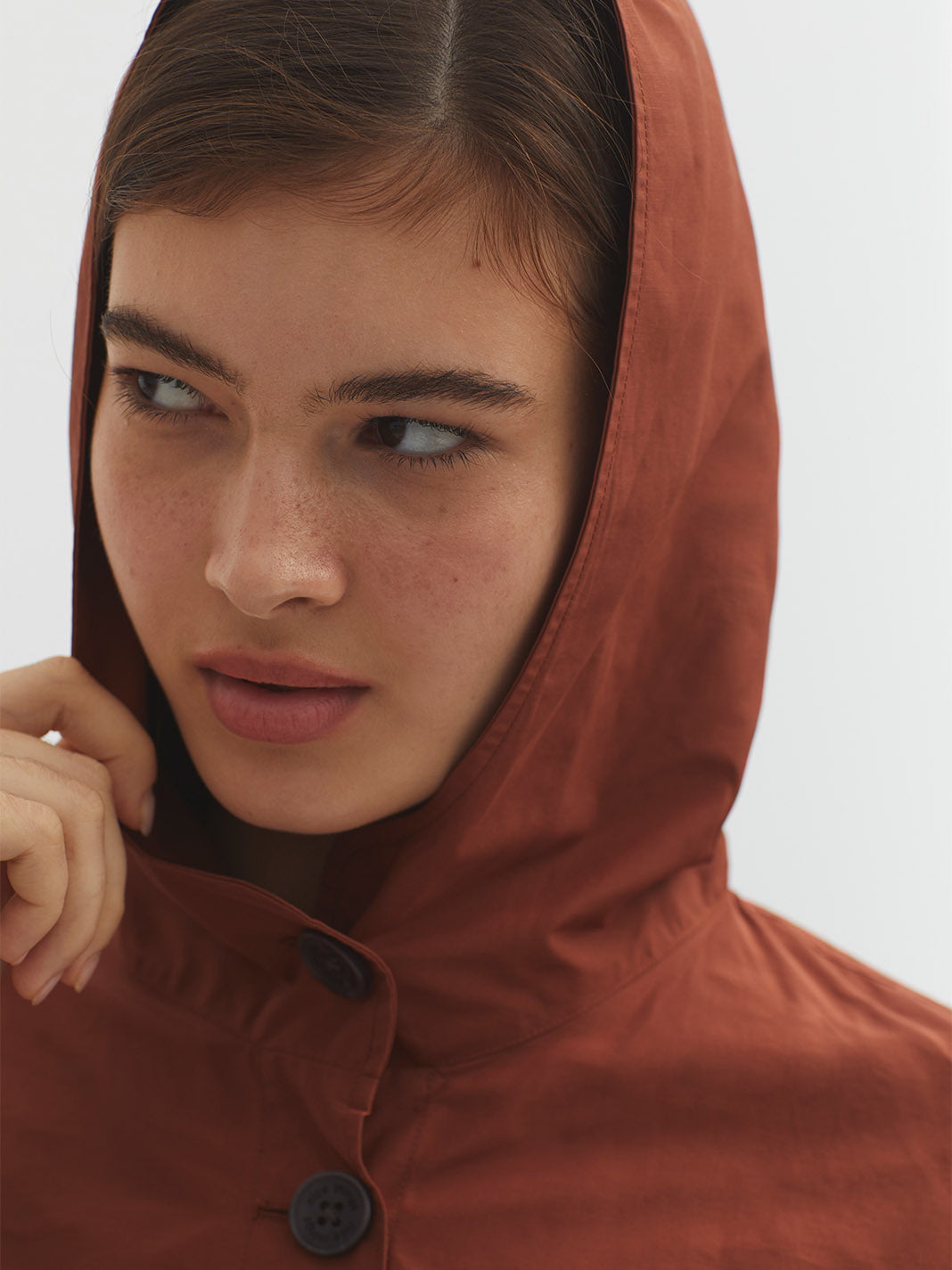 Waterproof hooded trench