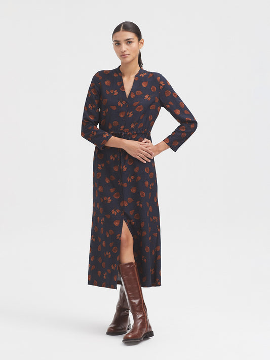 Long dress with forest print