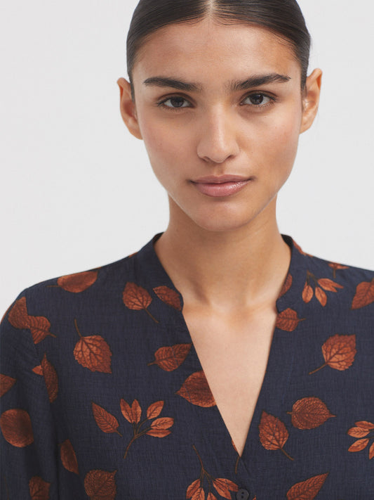 Long dress with forest print