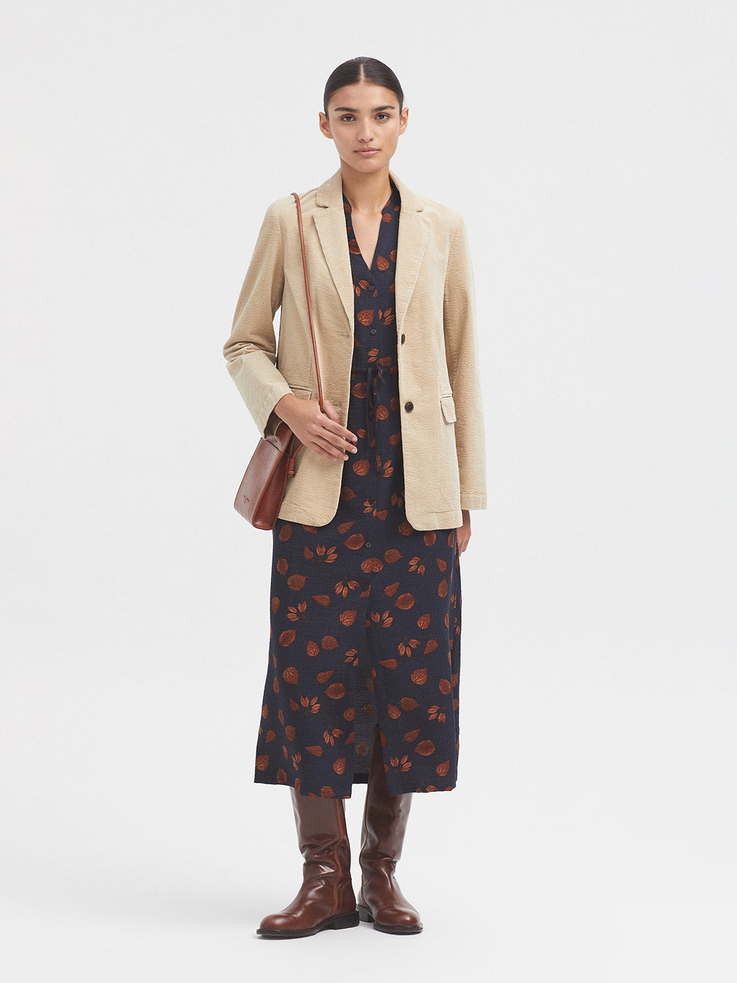 Long dress with forest print