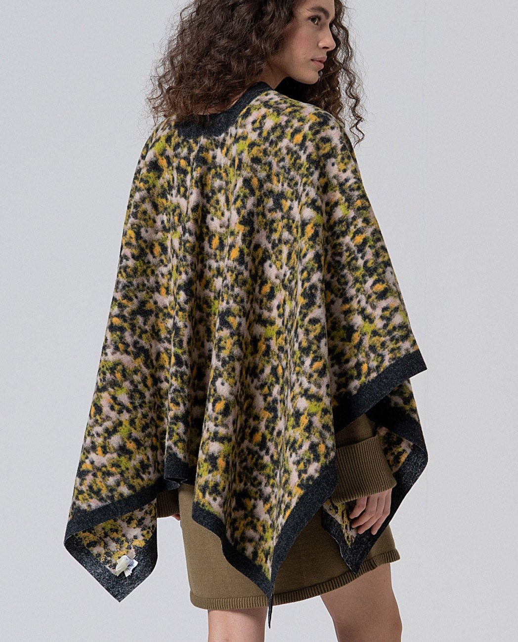Animal print poncho