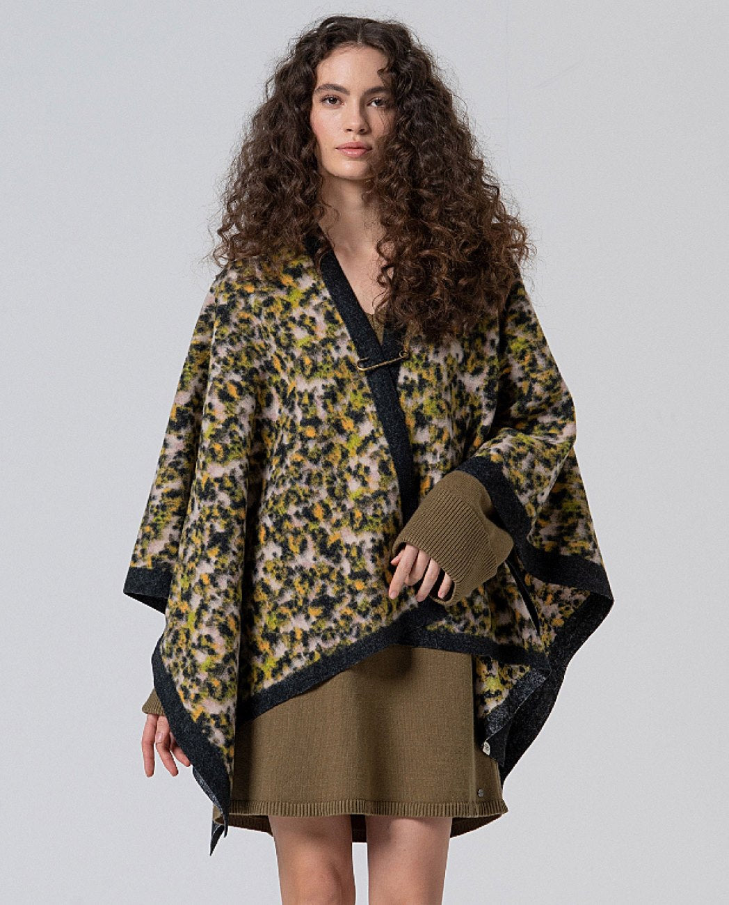 Animal print poncho