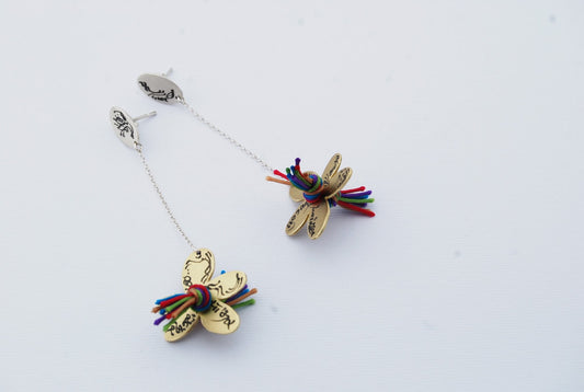 Bronze earrings "flowers"