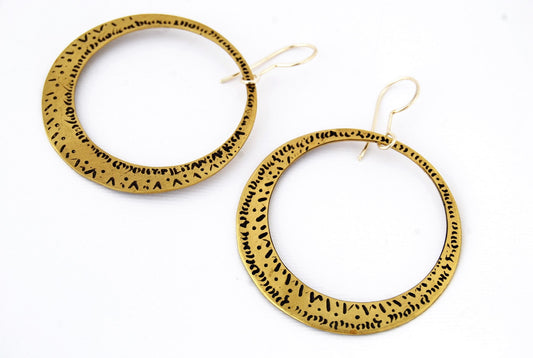 Bronze hoop earrings