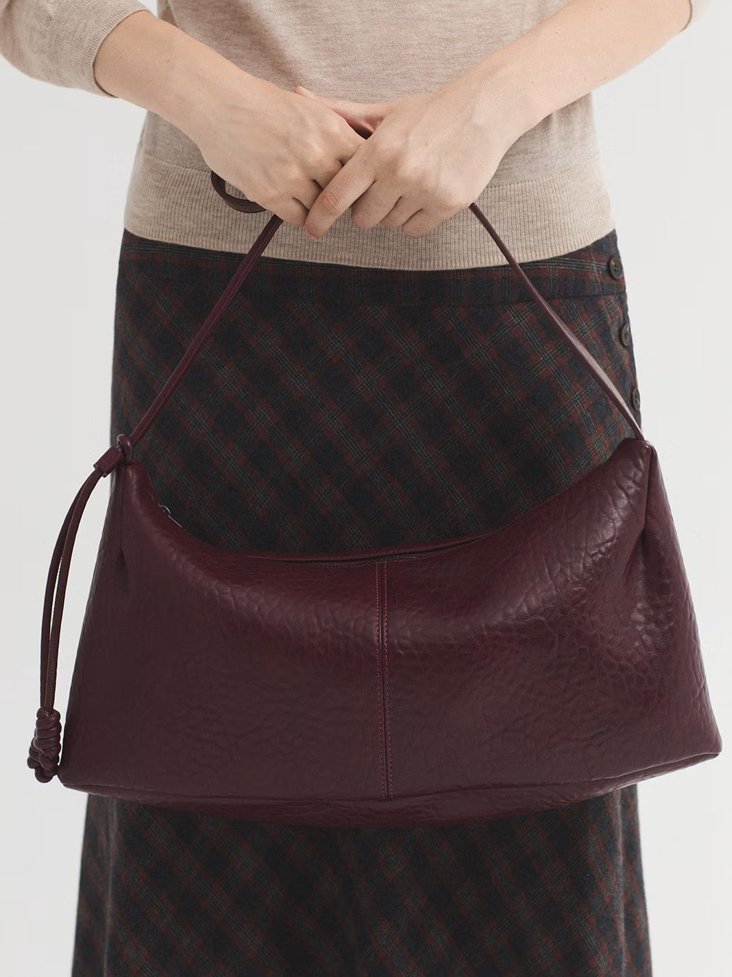 Debossed bag Bordeaux