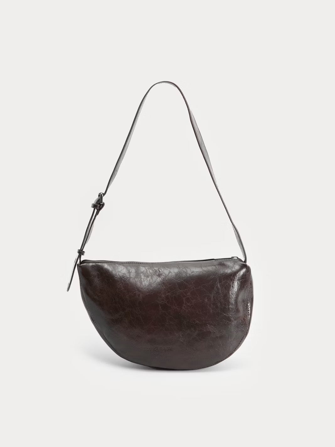 Irregular half moon bag Chocolate