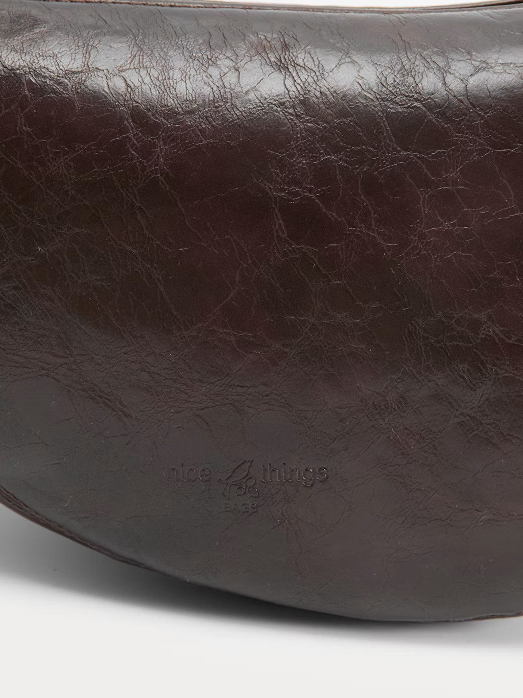Irregular half moon bag Chocolate
