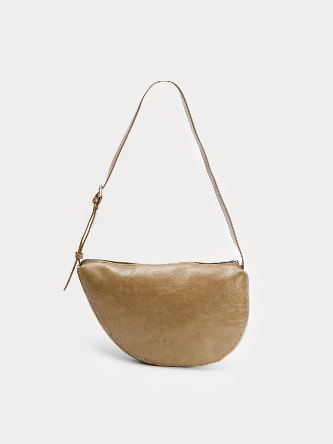 Irregular half moon bag Ochre