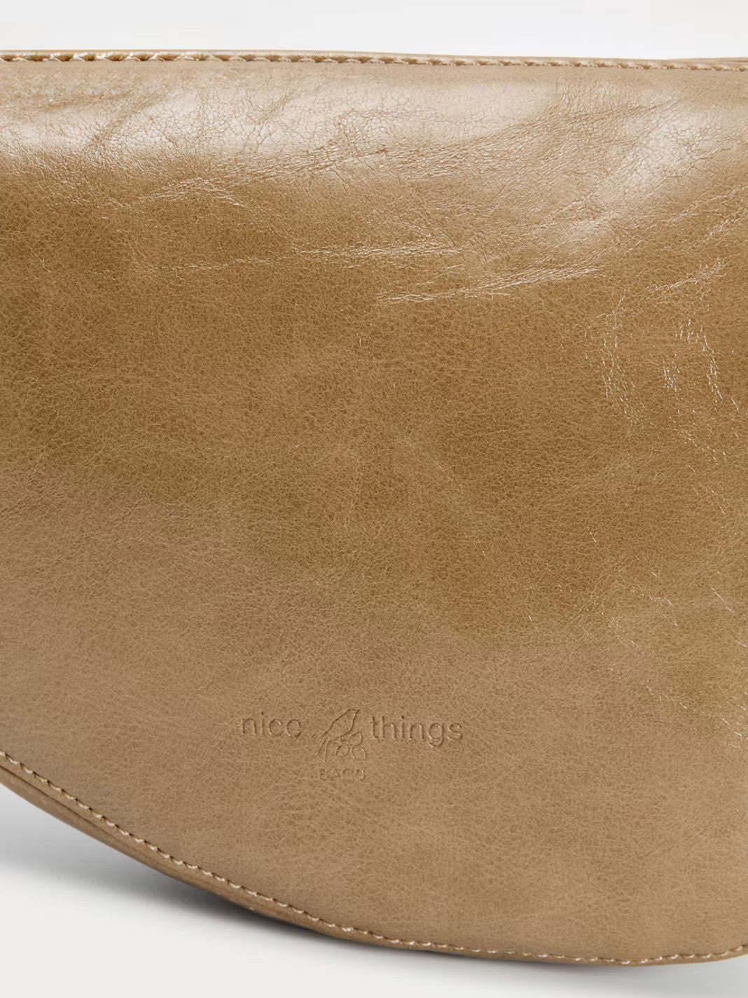 Irregular half moon bag Ochre